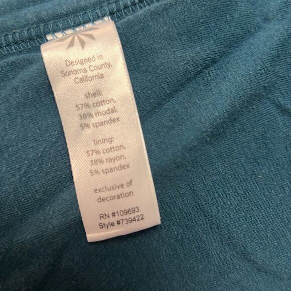 ATHLETA TEAL ASYMMETRICAL FILL ZIP SWEATSHIRT SIZE M - Picture 5 of 7